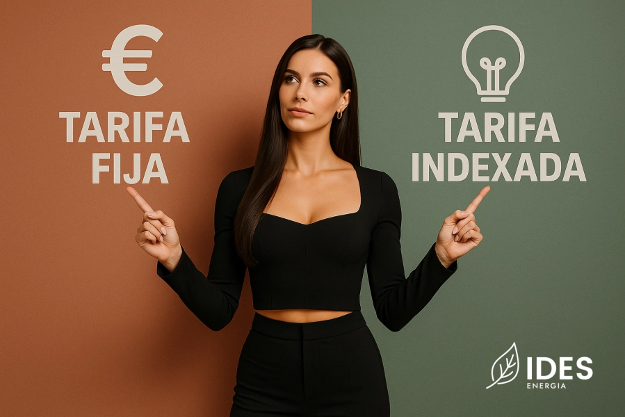 Imagen confrontada de tarifa fija y tarifa indexada